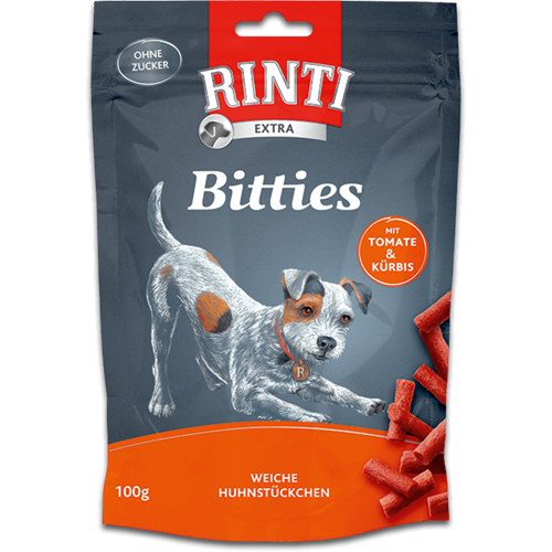 12x Rinti Extra - Mini Bitties - 100 g - Huhn, Tomate & Kürbis 