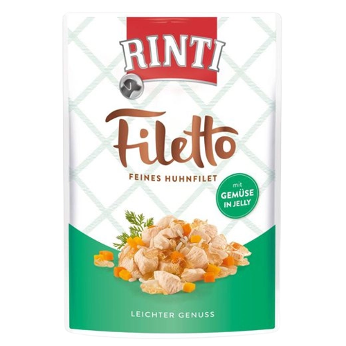 24x Rinti Filetto in Jelly - 100 g - Huhnfilet & Gemüse 