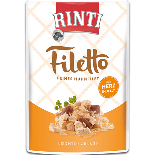 24x Rinti Filetto in Jelly - 100 g - Huhnfilet & Herz 