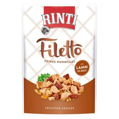 24x Rinti Filetto in Jelly - 100 g - Huhnfilet & Lamm 