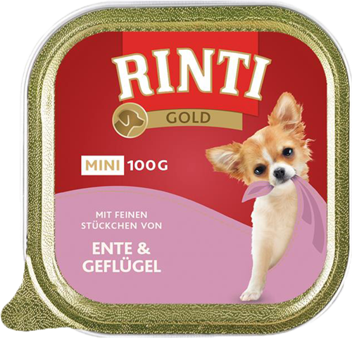 16x Rinti Gold Mini 100g - Ente & Geflügel 