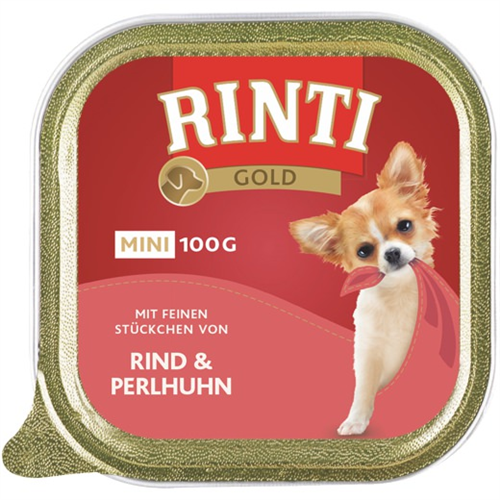 16x Rinti Gold Mini 100g - Rind & Perlhuhn 