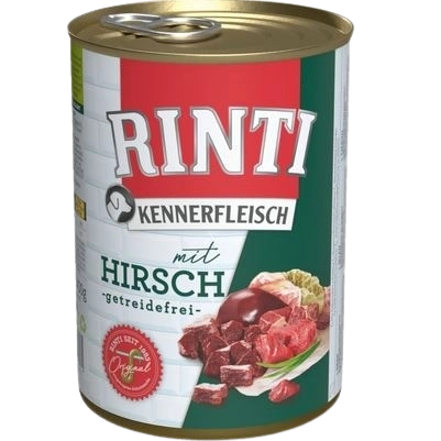 24x Rinti Kennerfleisch - 400 g - Hirsch 