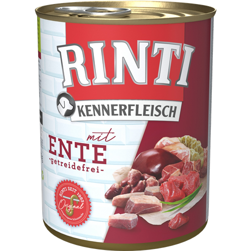 12x Rinti Kennerfleisch - 800 g - Ente 