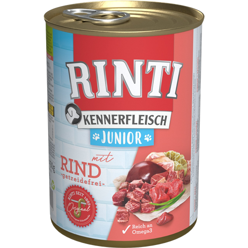 12x Rinti Kennerfleisch - Junior - 400 g - Rind 