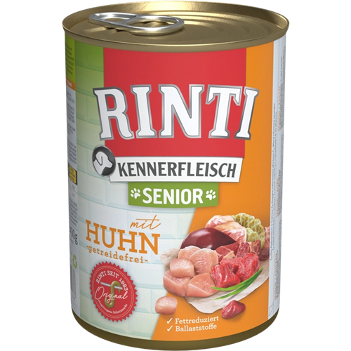 12x Rinti Kennerfleisch Senior - 400 g - Huhn 