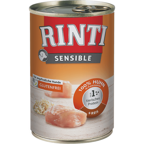 12x Rinti Sensible - 400 g - Huhn & Reis 