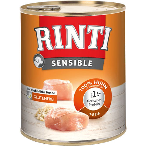 12x Rinti Sensible - 800 g - Huhn & Reis 