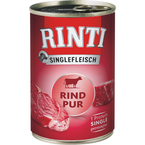 12x Rinti Singlefleisch - 400 g - Rind Pur 