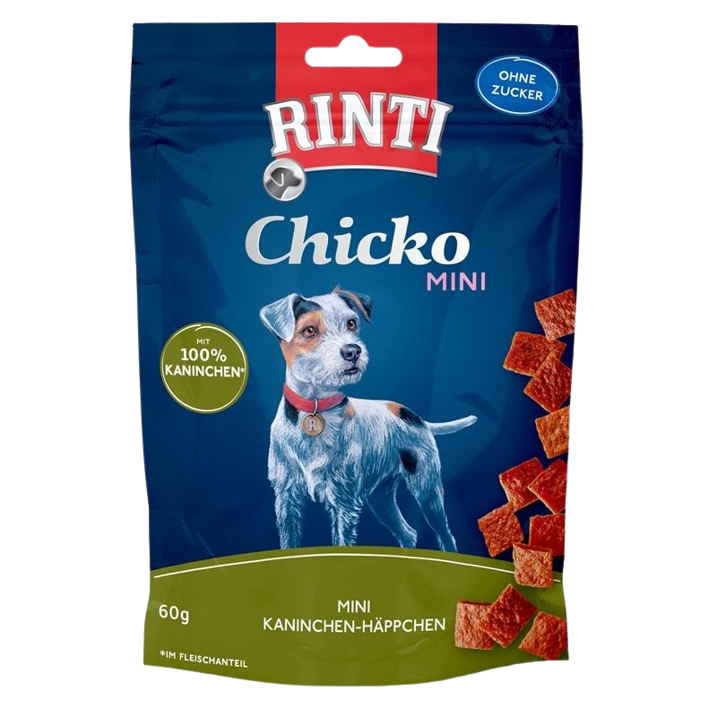12x Rinti Chicko Mini - 60 g - Kaninchen-Häppchen 