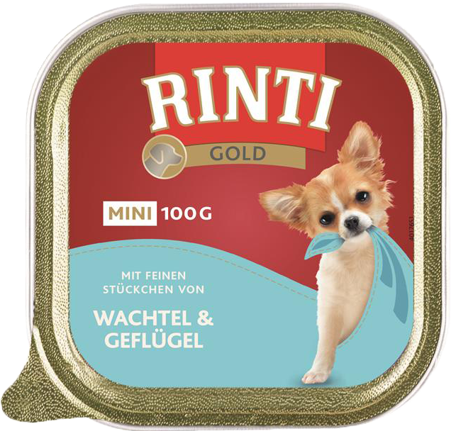 Rinti Gold Mini - 100g - Wachtel & Geflügel 