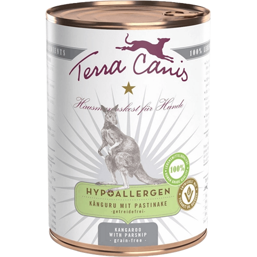 6x Terra Canis Hypoallergen - 400 g - Känguru mit Pastinake 