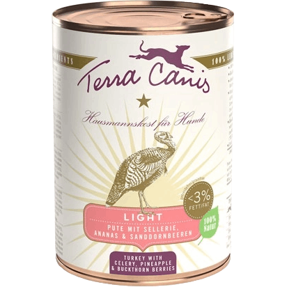 Terra Canis Light - 400 g - Pute mit Sellerie, Ananas & Sanddornbeere, 