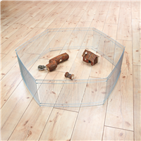 TRIXIE Indoor-Freilaufgehege für Kleintiere - verzinkt - 6 Elemente à 48 × 25 cm 