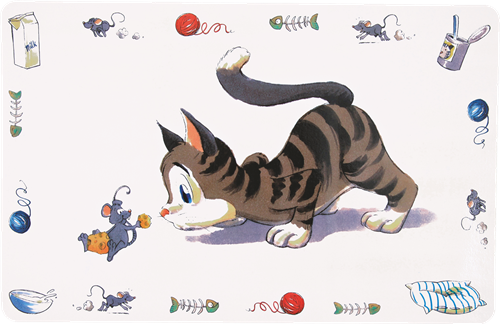 TRIXIE Napfunterlage Comic Katze - 44 x 28 cm 