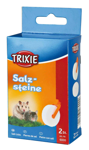 TRIXIE Salzstein mit Halter - 2 x 54 g 