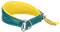 TRIXIE Active Comfort Windhundehalsband mit Zugstopp - petrol / gelb - S / M (33 – 42 cm) 