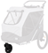TRIXIE Buggy-Frontrad für Fahrradanhänger - S: 58 × 93 × 74 / 114 cm 