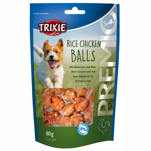 6x TRIXIE PREMIO Rice Chicken Balls - 80 g 