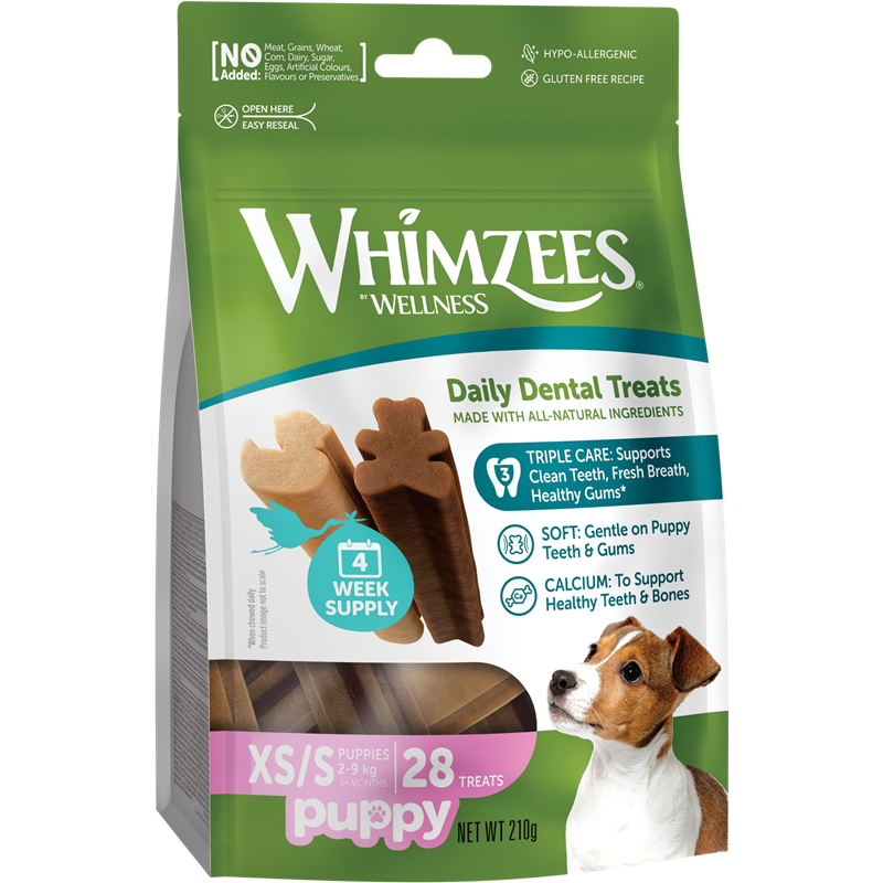 6x WHIMZEES Dog Snack Value Bag Puppy - 28 Stück - XS/S 