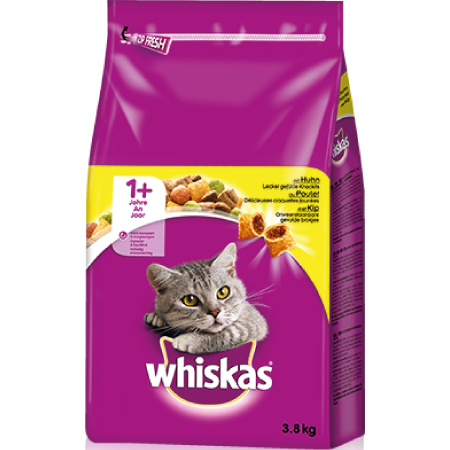 Whiskas 1+ mit Huhn - 3,8 kg 