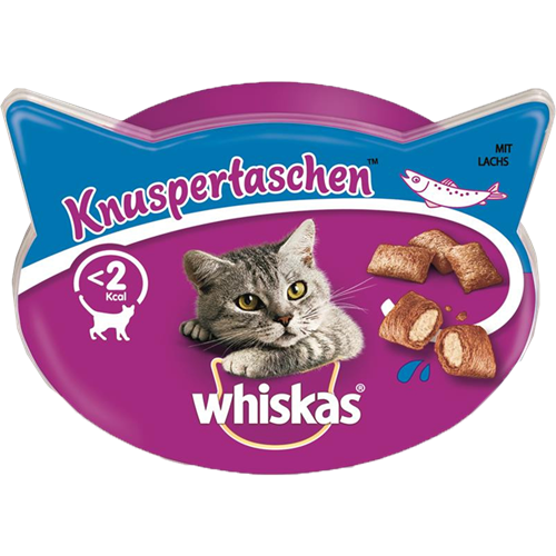 8x Whiskas Knuspertaschen - 60 g - Lachs 