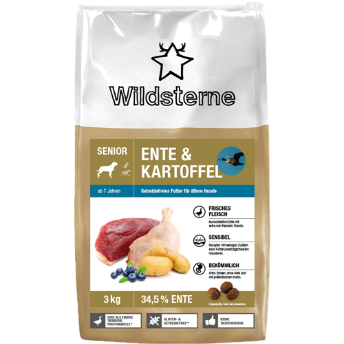 Wildsterne Ente & Kartoffel Senior - 3 kg 