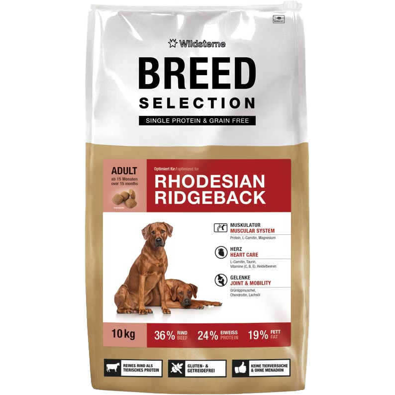 Wildsterne Breed Selection - Adult Rhodesian Ridgeback - 10 kg 