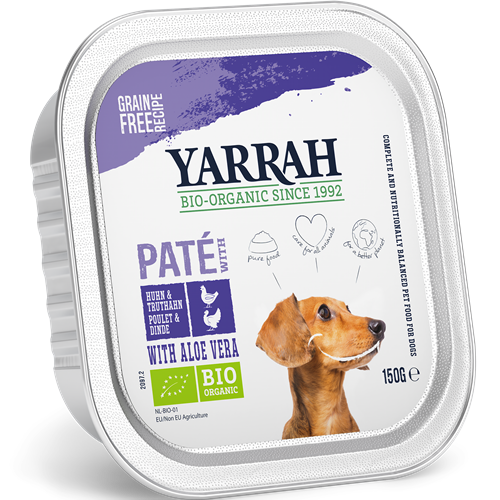 12x Yarrah Bio Paté - 150 g - Huhn & Truthahn 